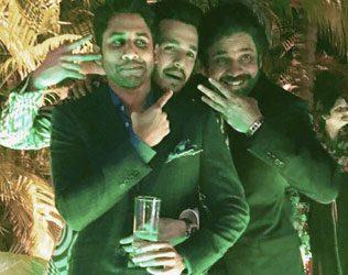 Nagarjuna Akkineni Party with Naga Chaitanya Akhil