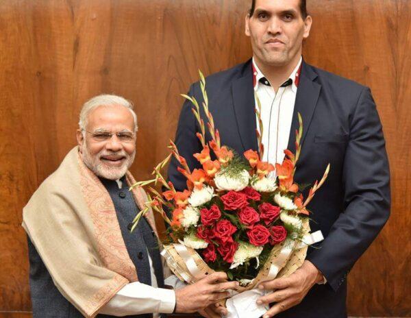 Narendra Modi Pic with Khali Goes Viral
