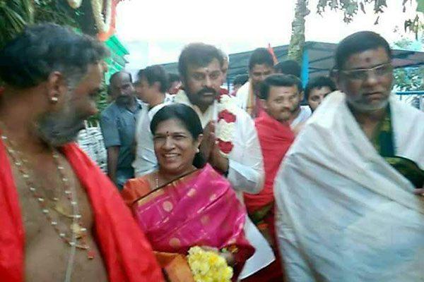 Chiranjeevi at Sri Kalahasthi
