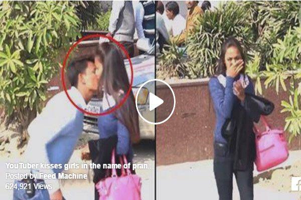 Crazy Sumit - Kiss and Run Video Prank or Perversion