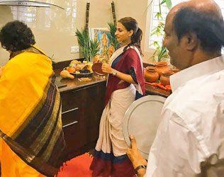 Pongal Rajinikanth in Kitchen with Latha & Aishwarya