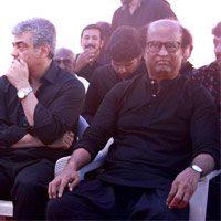 Rajinikanth Ajith Protest in Support of Jallikattu Photos Stills