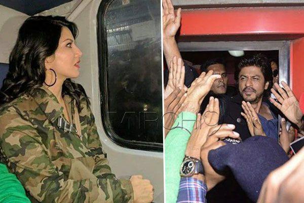 Sunny Leone Entered Train in Burkha with Shah Rukh Khan