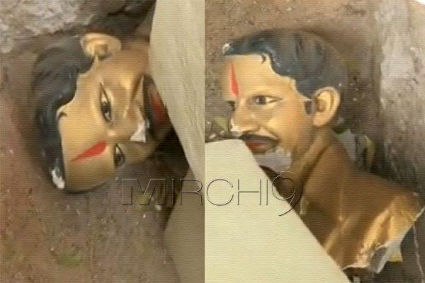 Vangaveeti-Ranga-Statue-Demolished-in-Vijayawada