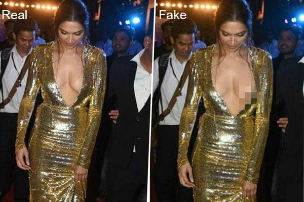 Fake Pictures of Deepika Padukone Wardrobe Malfunction