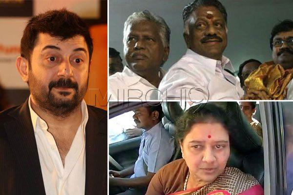 Arvind Swamy Tweets O Panneerselvam - Sasikala Natarajan