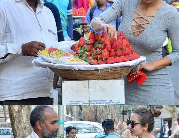 Hot Actress Malaika Arora Khan Buys Roadside Strawberries