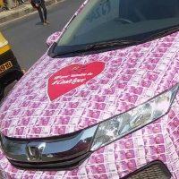 Money Wrapped Car Fake