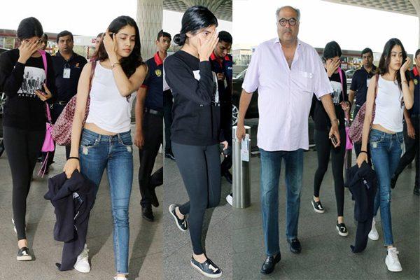 Sridevi's  Teenage Daughter Kushi Kapoor Hiding Her Face