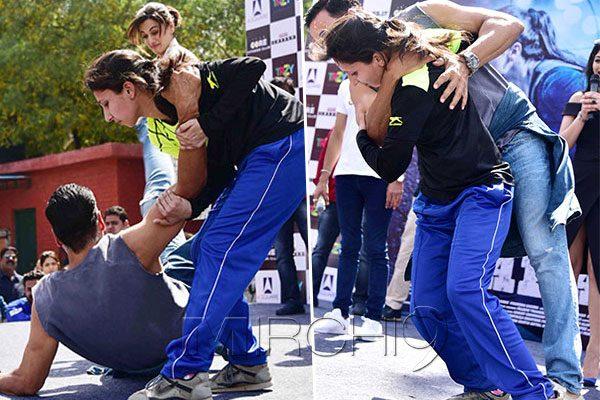 Akshay Kumar Gets Pinned down to the Ground by a Girl