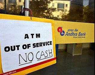 No cash boards back at Bank ATMs