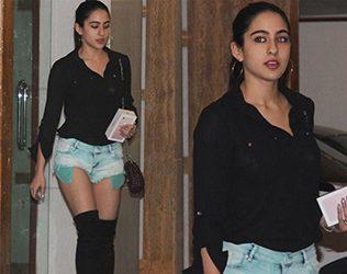 Sara Ali Khan in Mini Shorts
