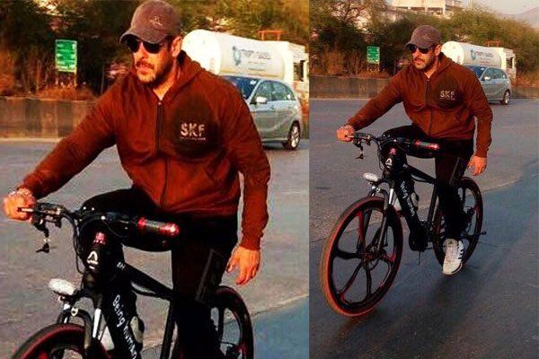 Salman Khan Takes His Bicycle for a Ride near Panvel