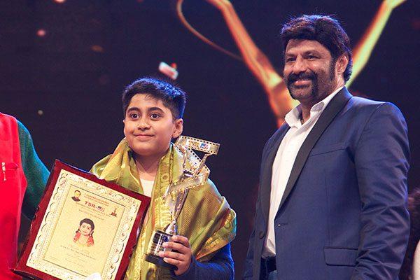 Nandamuri Janaki Ram Son NTR recies Best Child Artist TSR TV9 Award