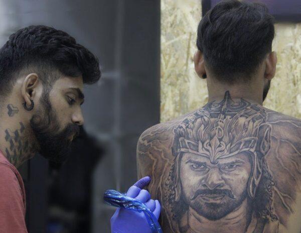 This Man Carries Baahubali Prabhas Tattoo Himself on His Back!