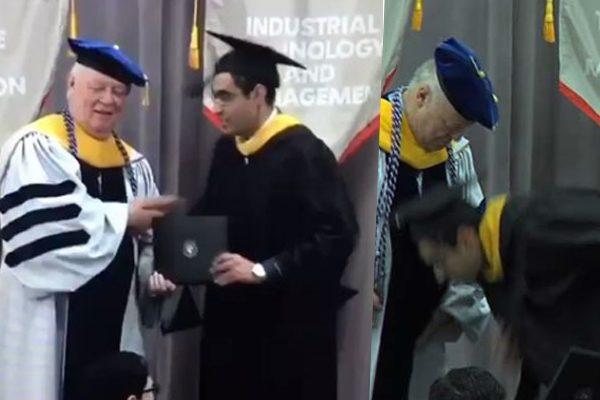 Indian Student Touching American Dean Feet ViralIndian Student Touching American Dean Feet Viral
