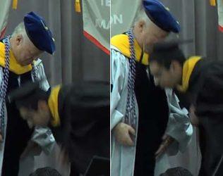 Indian Student Touching American Dean Feet Viral