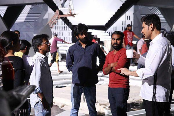 Mahesh babu on the sets of Spyder