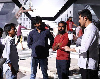Mahesh babu on the sets of Spyder