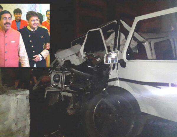 Minister Narayana Son Died Road Accident Car Hit Hyderabad Metro Pillar