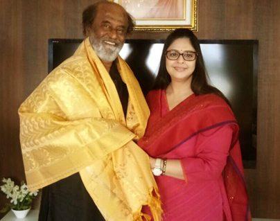 Senior Heroine Nagma Political Meeting with Rajinikanth