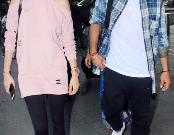 Virat Kohli Spotted Anushka sharma Airport Latest Bollywood Buzz