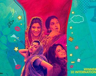 Bold Lipstick Under My Burkha Release Poster Showing Middle Finger