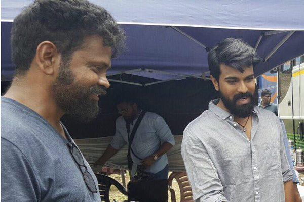 Ram Charan from the sets of rangasthalam1985