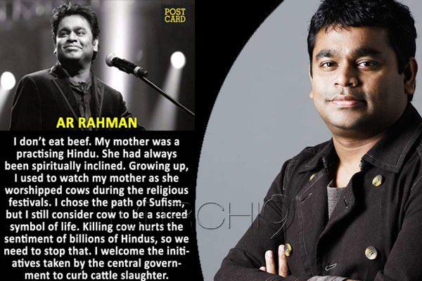 Rehman's Mother Sentiment Connected to Cow Slaughter