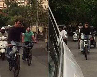 Salman Khan Having Fun by Co-Star Shah Rukh Khan Home