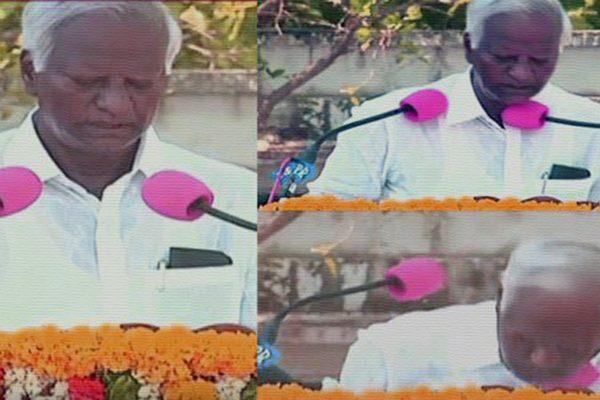 Sun Stroke: Kadiyam Srihari falls on Stage