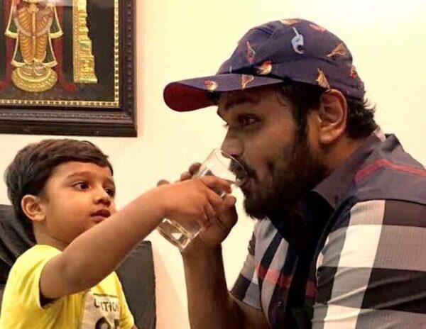 manchu manoj with Jr NTR's-son-Abhay Ram