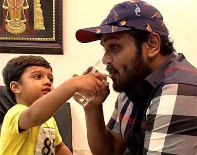 manchu manoj with Jr NTR's-son-Abhay Ram