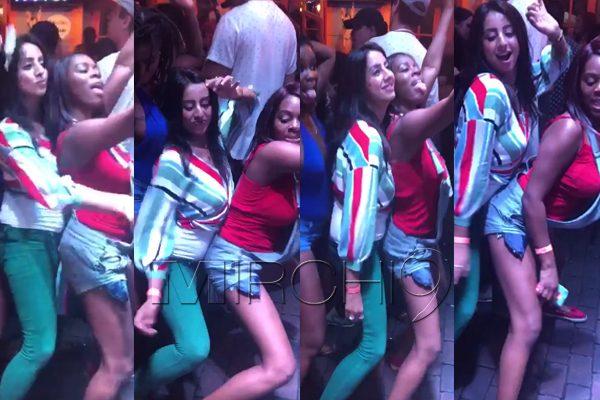 Actress' Sanjjana Garlani Vulgar Dance in A Pub in The US 