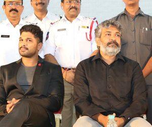 Allu Arjun, S. S. Rajamouli at Mega Traffic Awareness Hyderabad Photos
