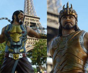 Baahubali and Bhallaladeva at Eiffel Tower Photos