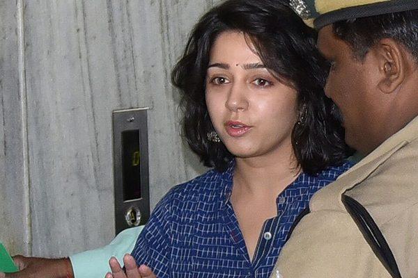 Charmi-kaur-wears  blue dress appears-at-SIT-investigation-Charmi-kaur-wears  blue dress appears-at-SIT-investigation-