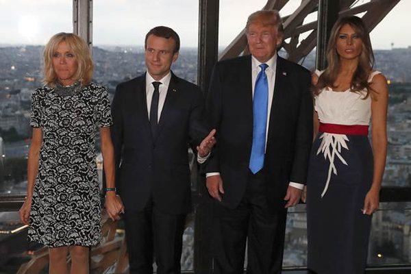 Donald Trump Checks out the Shape of French President Wife!