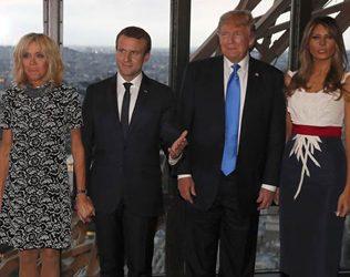 Donald Trump Checks out the Shape of French President Wife!