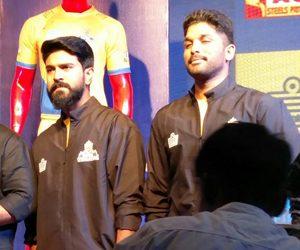 Ram Charan, Allu Arjun At Tamil Thalaivas Event in Chennai