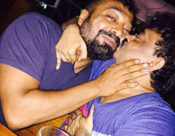 Ram Gopal Varma - Anurag Kashyap Odd Kissing Pose- Guess Who He Is Kissing!