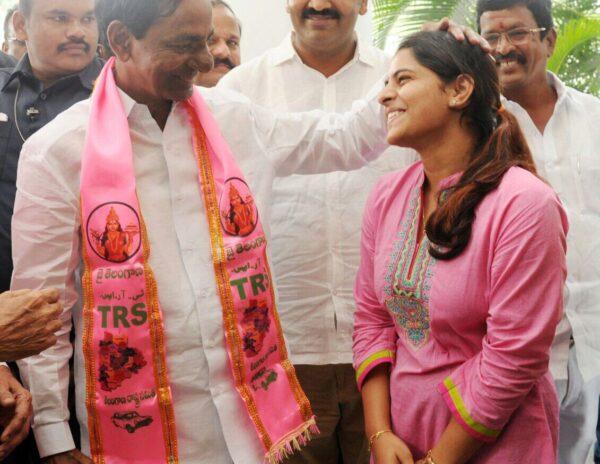 Sanjana Completed Pilot Training Telangana CM KCR