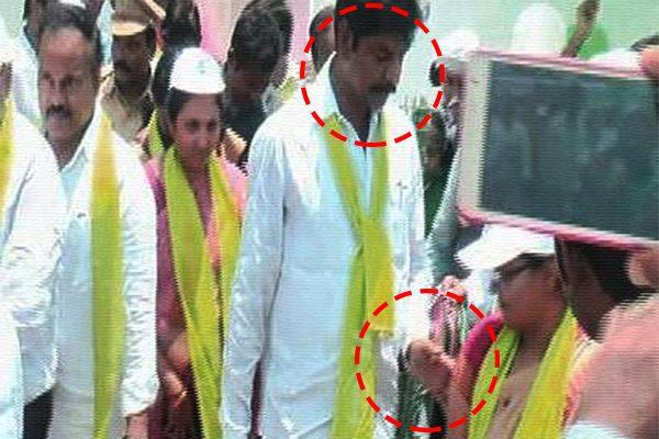 TRS MLA Shankar Naik misbehaves with woman collector Preeti Meena