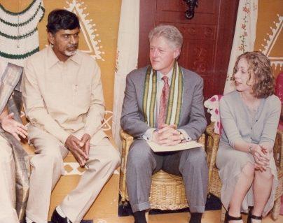 Chandrababu Naidu Bill Gates Bill Clinton Rare photo photos images