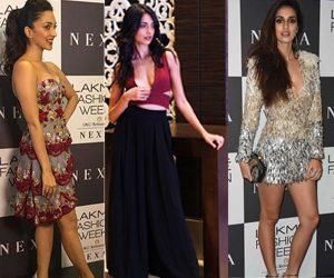 Disha Patani, Nargis Fakhri, Kiara Advani At Lakme Fashion Week 2017
