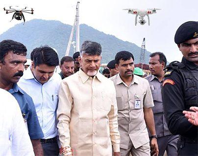 Drone Cameras in Chandrababu's Security