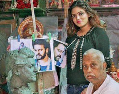 Fan Gets Prabhas's Wax Statue Ready