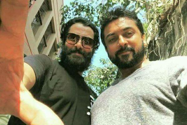 Incredible Viral Selfie of Two Star Heroes Suriya, Vikram
