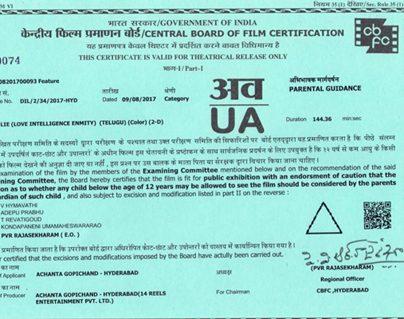 LIE Censor Run Time - Nithiin