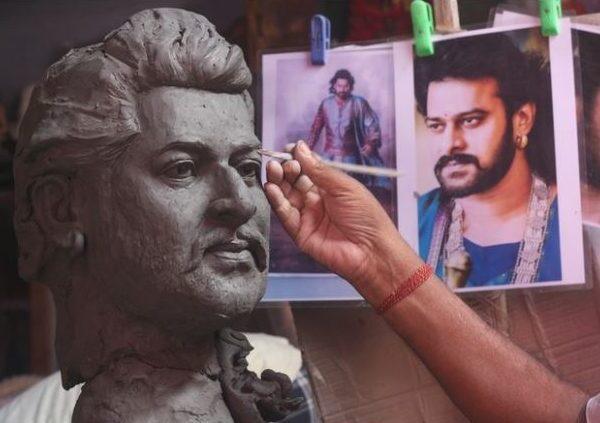 Prabhas North Lady Fan Statue